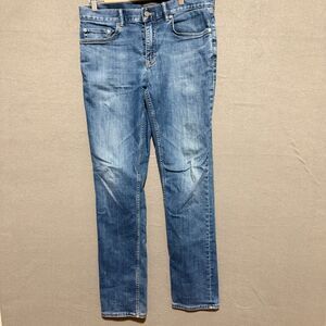 Banana Republic Mens Denim Cotton Blend Slim Fit Jeans 32x34 Broken Zipper